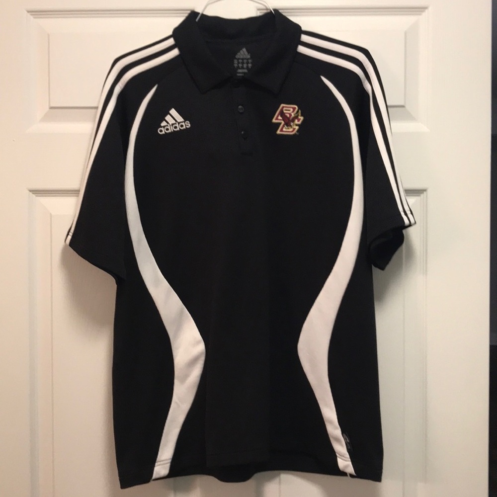 Adidas men’s L Boston college polo shirt